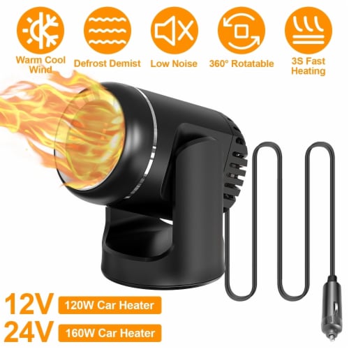 24V 160W 12V 120W Portable Car Heater 2 In 1 Heating Cooling Fan