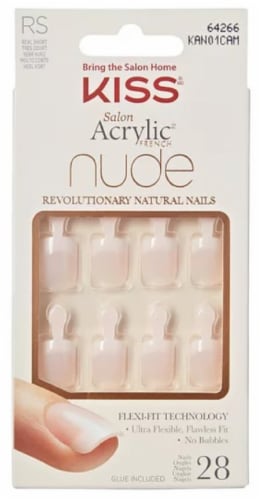 Kiss Salon Acrylic Nude French Nails Nude Pack Of Pack Kroger