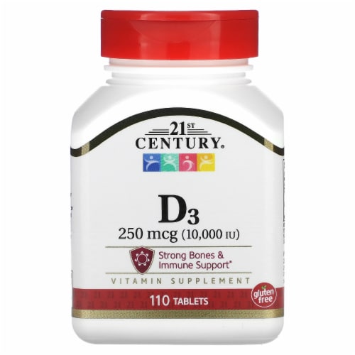 21st Century Vitamin D3 250 Mcg 10 000 IU 110 Tablets 110 Count