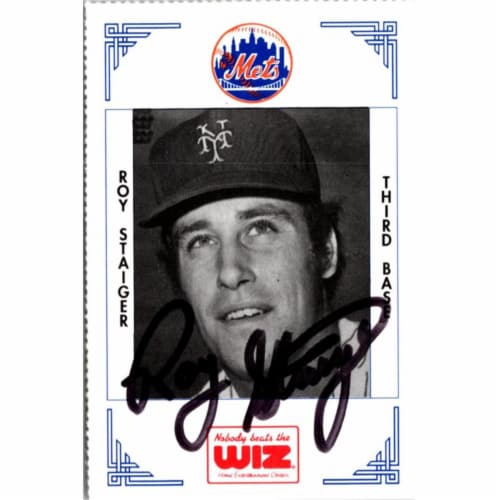 Autograph Warehouse Roy Staiger Signed New York Mets Wiz