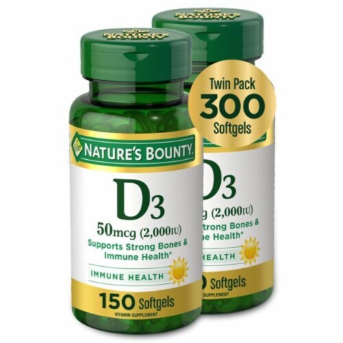 Nature S Bounty 2000 Iu Vitamin D3 Softgels Pack Of 2 Food 4 Less