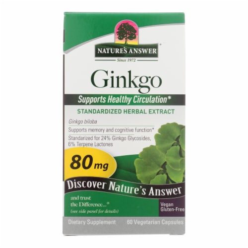 Nature S Answer Ginkgo Leaf Extract Vegetarian Capsules Pack