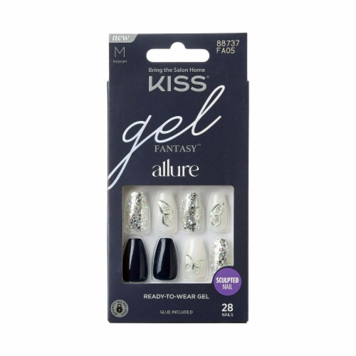 KISS Gel Fantasy Allure Ready To Wear Fake Nails 28 Pieces 28 Piece