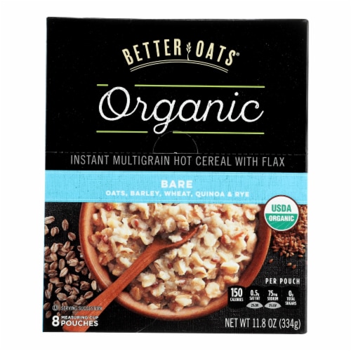 Better Oats Organic Multigrain Bare Oats 11 8 Oz 6 Pack 11 8