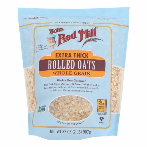 Bob S Red Mill Rolled Oats Extra Thick Case Of 4 32 Oz 4 Pack