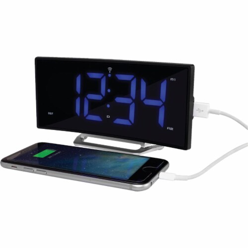 La Crosse Technology Atomic Curve LED Electric Alarm Clock 617 249 1