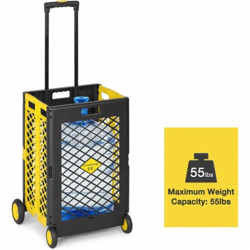 Foldable Rolling Cart With Wheels Portable Updated Utility Tools