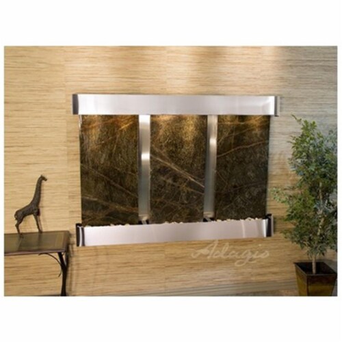 Adagio OFR2005 Olympus Falls Round Stainless Steel Green Marble Wall