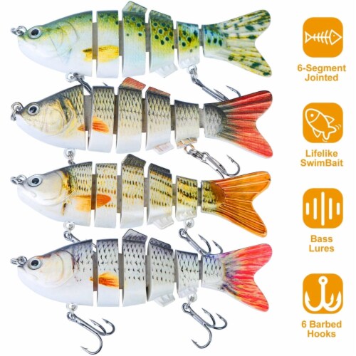 Pcs Cm G Bass Fishing Lure Segment Multi Jointed Lifelike Fish