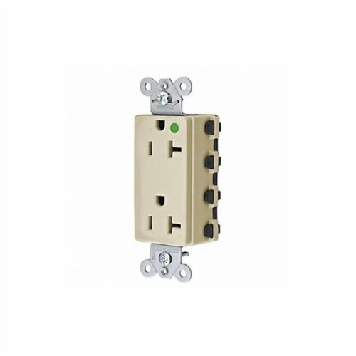 Hubbell Receptacle Ivory 20 A 2P3W Back 1PK SNAP2182IA 1 Kroger