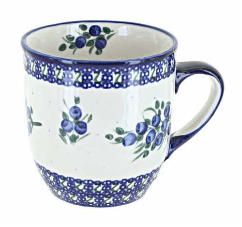 Blue Rose Polish Pottery Backyard Blueberry Coffee Mug Ralphs