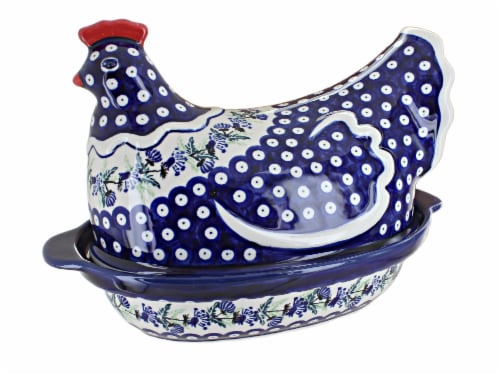 Blue Rose Polish Pottery Sweet Annie Hen Baker 1 Ralphs