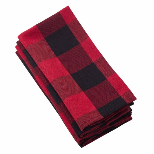 Saro Lifestyle In Square Buffalo Plaid Check Pattern Design Cotton