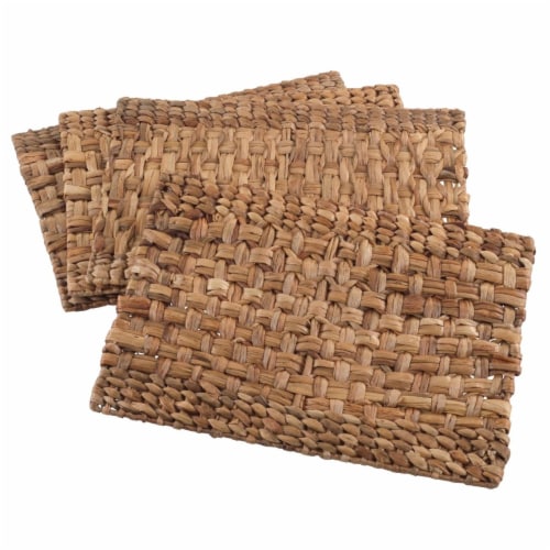 SARO 1732 N1319B 13 X 19 In Rectangle Woven Design Water Hyacinth