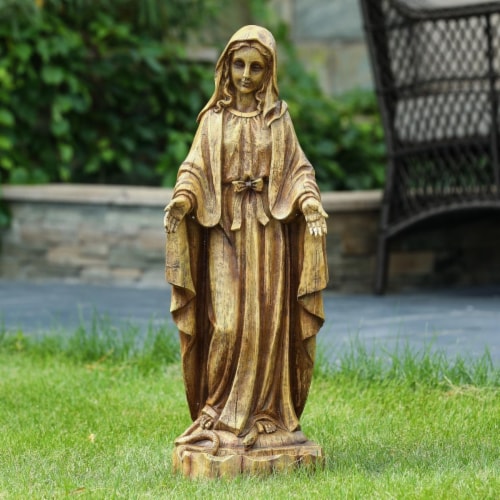 Luxen Home Virgin Mary Brown Mgo Garden Figure Foods Co