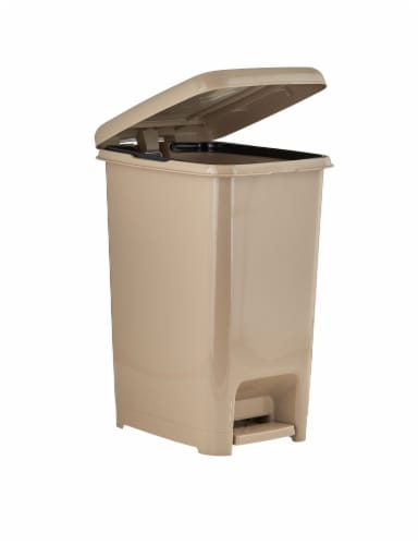 Superio Brand 25 L Slim Step Trash Can Beige 25 Liter QFC