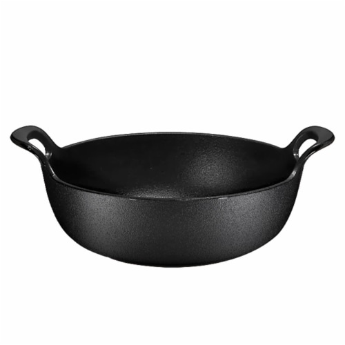 Bruntmor 3 Qt Black Balti Dish Pre Seasoned Cast Iron Nonstick Handi