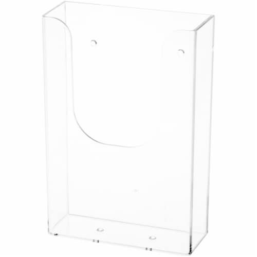 Plymor Clear Acrylic Tri Fold Brochure Holder Wall Mount Pack