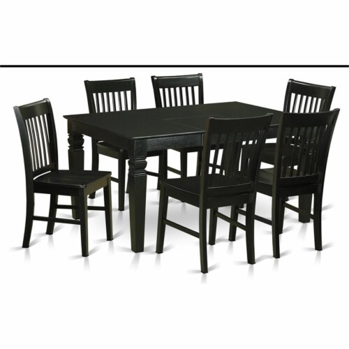 East West Furniture Weston Piece Wood Table And Dining Chairs In