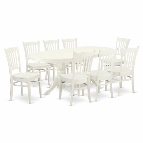 East West Furniture Vancouver 9 Piece Wood Dining Table And Chair Set