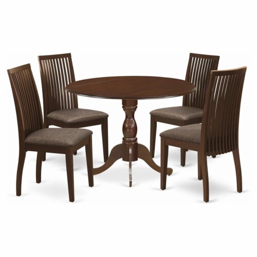 East West Furniture Dublin 5 Piece Wood Dining Table And Chair Set In