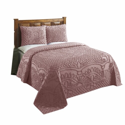 Trevor Chenille Bedspread Queen 102 X110 In Color Pink 1 Frys