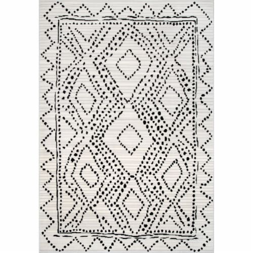 Nuloom Mila Moroccan Diamond Trellis Area Rug In Black X Frys