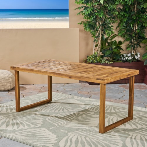 Ann Outdoor 69 Inch Acacia Wood Dining Table Natural 69 Inch Kroger