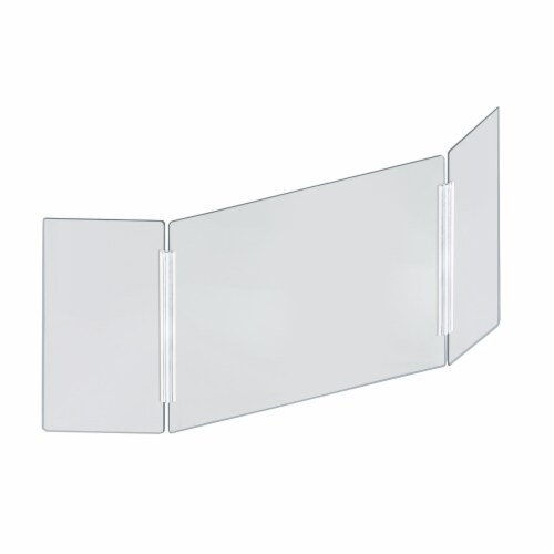 Azar Displays Acrylic Tri Fold Protective Shield Clear X