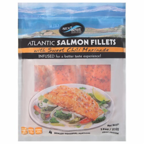 Next Wave Seafood Atlantic Salmon Fillets With Sweet Chili Marinade 4