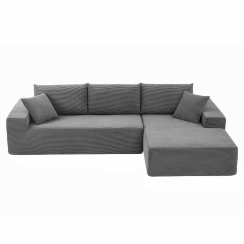 Simplie Fun Minimalist Modular L Shape Sectional Sofa Set With Chaise