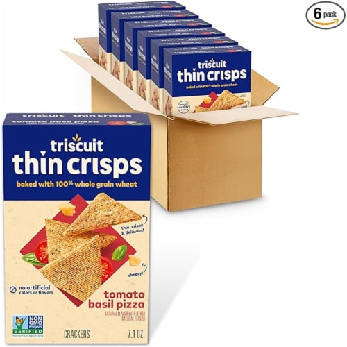 Triscuit Thin Crisps Tomato Basil Pizza Whole Grain Wheat Crackers