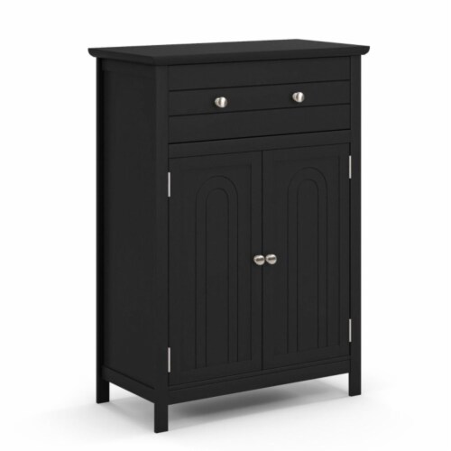 Hivvago Wooden Bathroom Floor Cabinet With Drawer And Adjustable Shelf