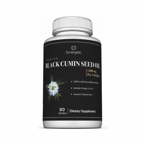 Sunergetic Black Cumin Seed Oil Supplement 1000mg Of Black Seed Oil Per