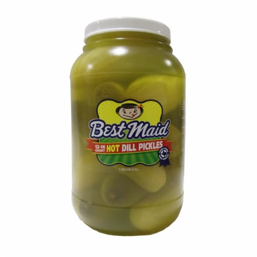 Best Maid Hot And Spicy Whole Dill Pickles 1 Gallon Plastic Jar 128