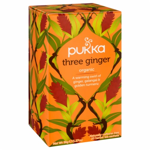 Pukka Herbs Tea Herbal Three Ginger 20 Bag Case Of 4 20 BG Each