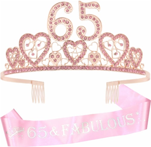 65th Birthday Sash Tiara Set For Women Large Kroger