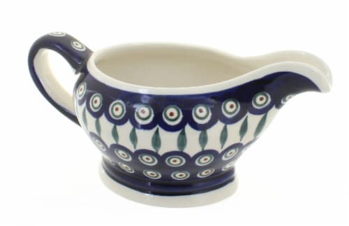 Blue Rose Polish Pottery Peacock Gravy Bowl 1 Fred Meyer