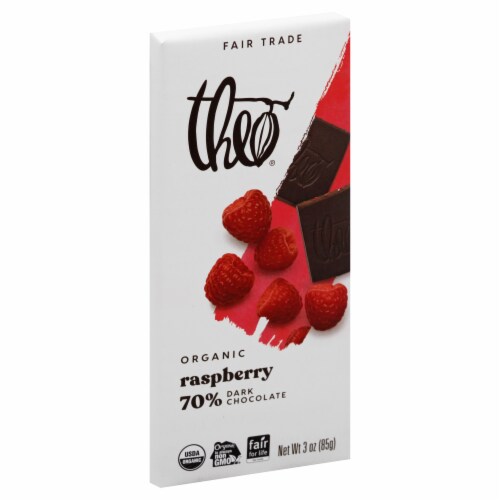 Theo Chocolate Bar Dark Raspberry Organic 3 Oz Case Of 12 3 OZ Each