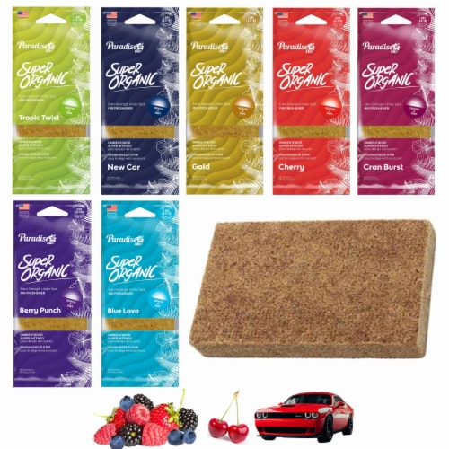 7 Pc Paradise Super Organic Assorted Scents Air Freshener Block Stone