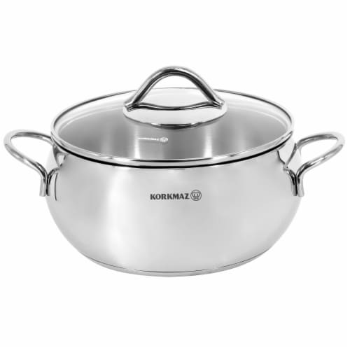 Korkmaz Tombik 2 5 Liter Stainless Steel Casserole In Polished Silver