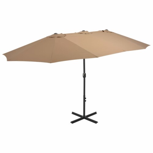 Vidaxl Outdoor Parasol With Aluminum Pole X Taupe