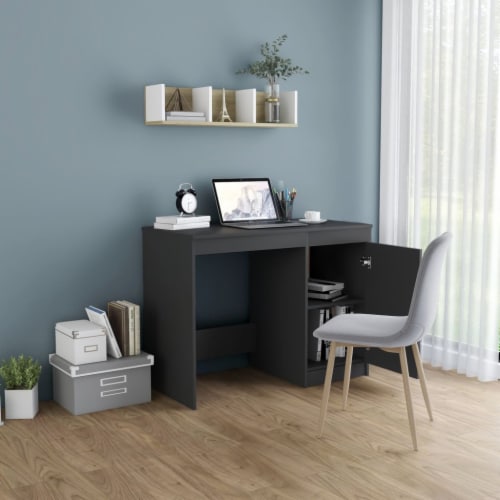 Vidaxl Desk Gray X X Engineered Wood Set Frys Food