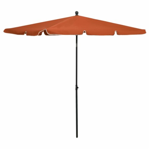 VidaXL Garden Parasol With Pole 82 7 X55 1 Terracotta 1 Unit