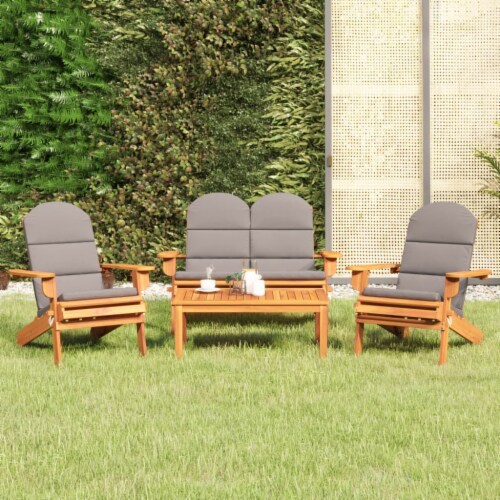 Vidaxl Piece Adirondack Patio Lounge Set Solid Wood Acacia X