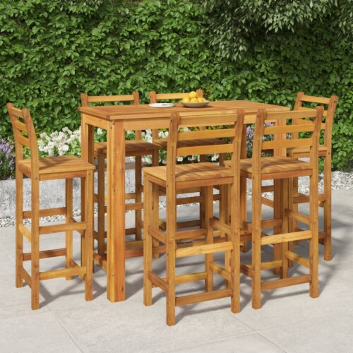 Vidaxl Piece Patio Bar Set Solid Wood Acacia X X