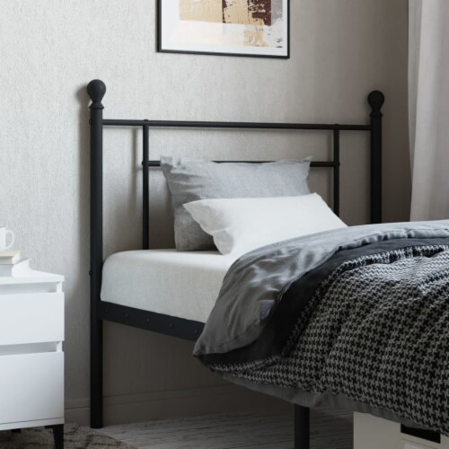 Vidaxl Metal Headboard Black X X Kroger