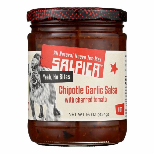 Salpica Garlic Chipotle Salsa Roasted Tomato Case Of 6 16 Oz 16