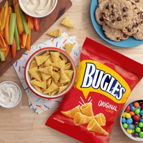 Bugles Original Flavor Crispy Corn Snacks Pantry Chips 3 Oz Frys