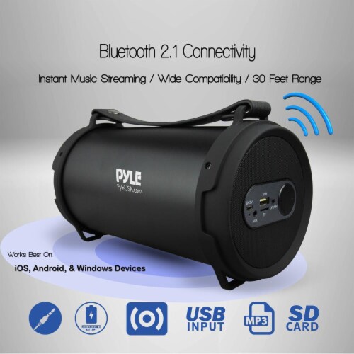 Pyle Pbmspg Watt Portable Bluetooth Wireless Boombox Speaker Stereo